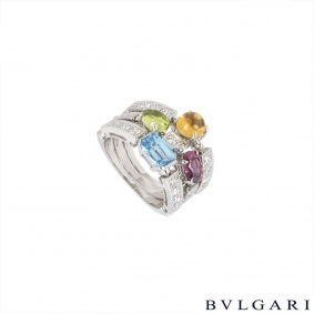 Bvlgari White Gold Diamond & Multi-Gem Allegra Ring AN852714